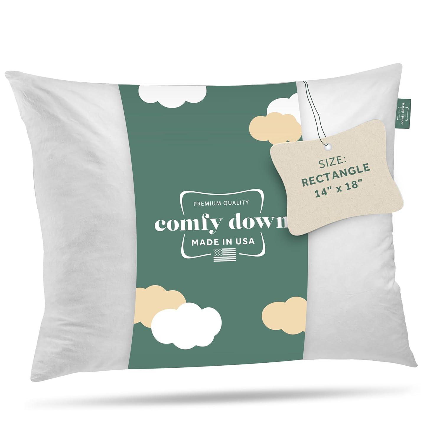 ComfyDown ComfyDown 95% Feather 5% Down Rectangle Decorative Pillow Insert Sham Stuffer