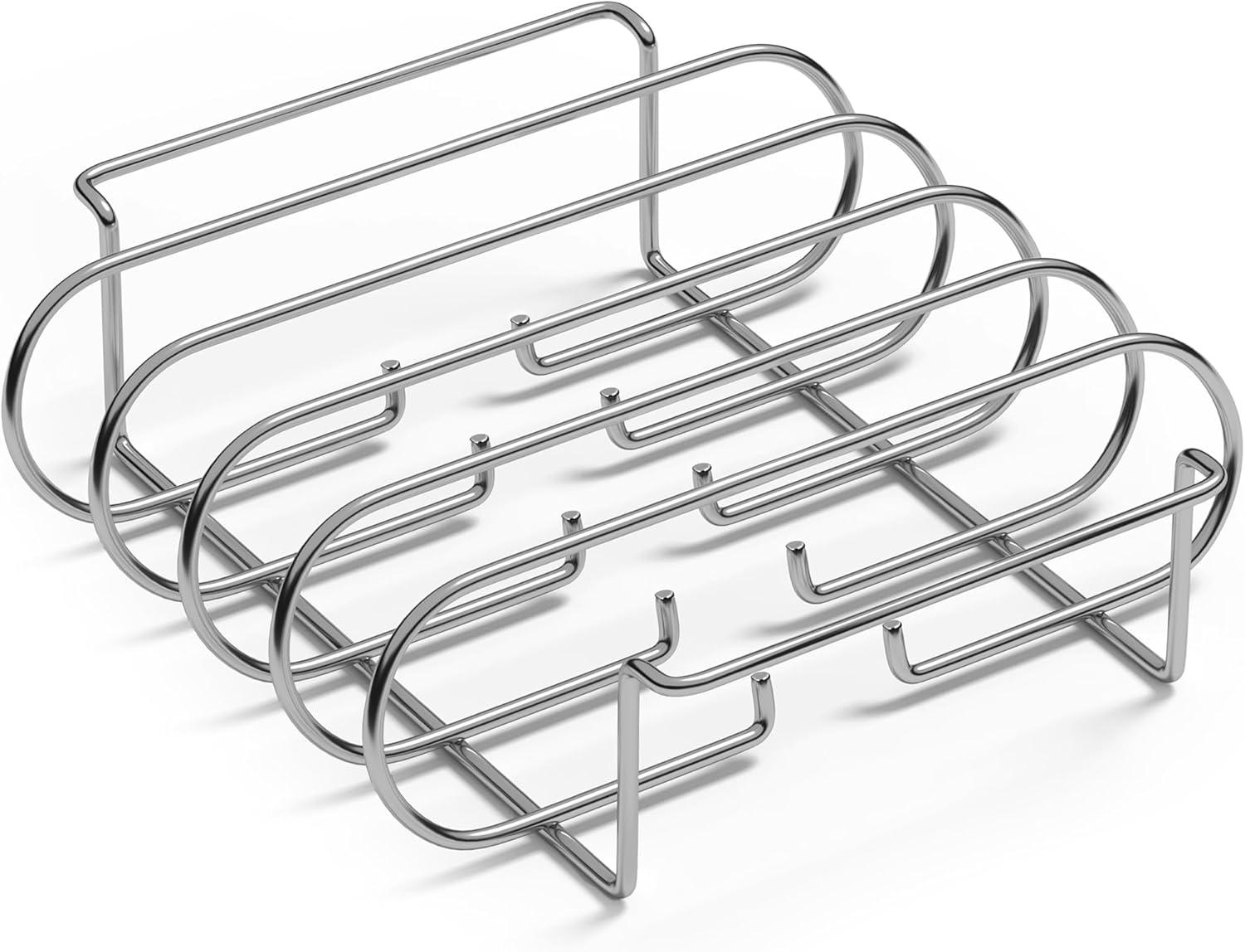 Sorbus Non-Stick Rib Rack - Holds 4 Rib Racks for Grilling & Barbecuing