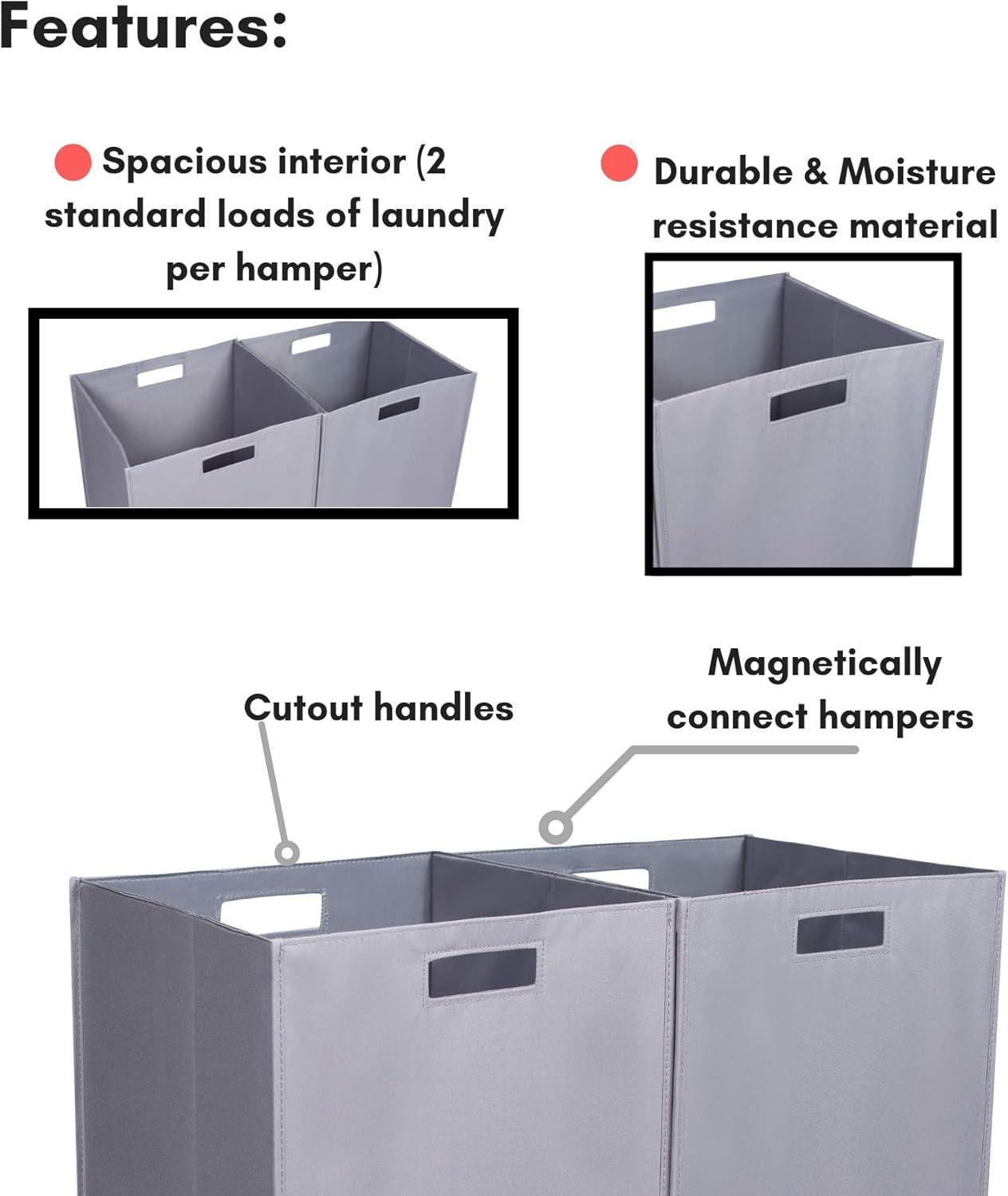 BirdRock Home Internet's Best Fabric Laundry Hamper with Handles