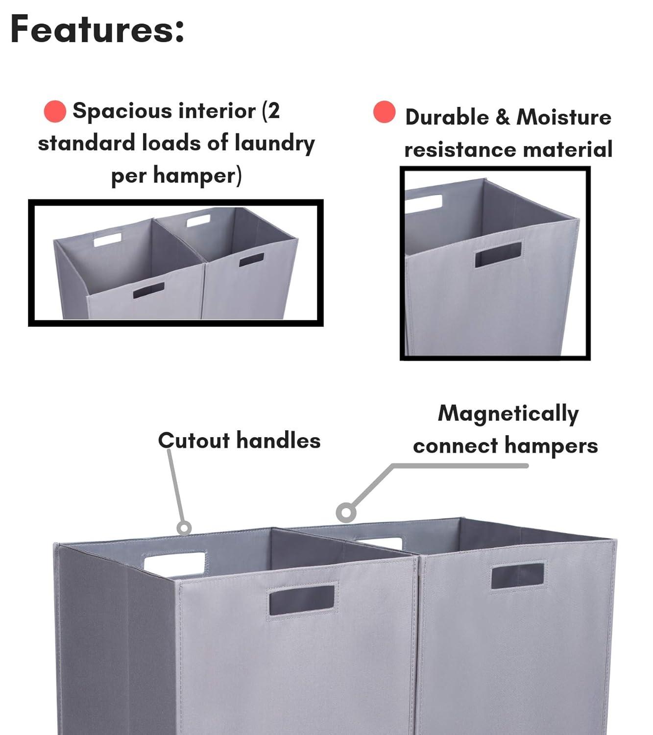 BirdRock Home Internet's Best Fabric Laundry Hamper with Handles