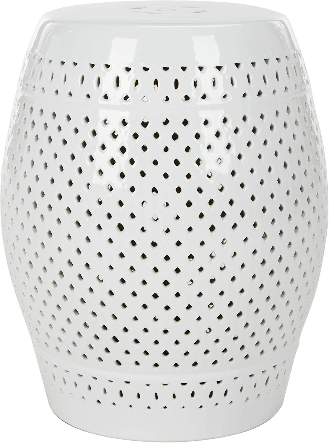 Safavieh Diamond Ceramic Garden Stool in Cream