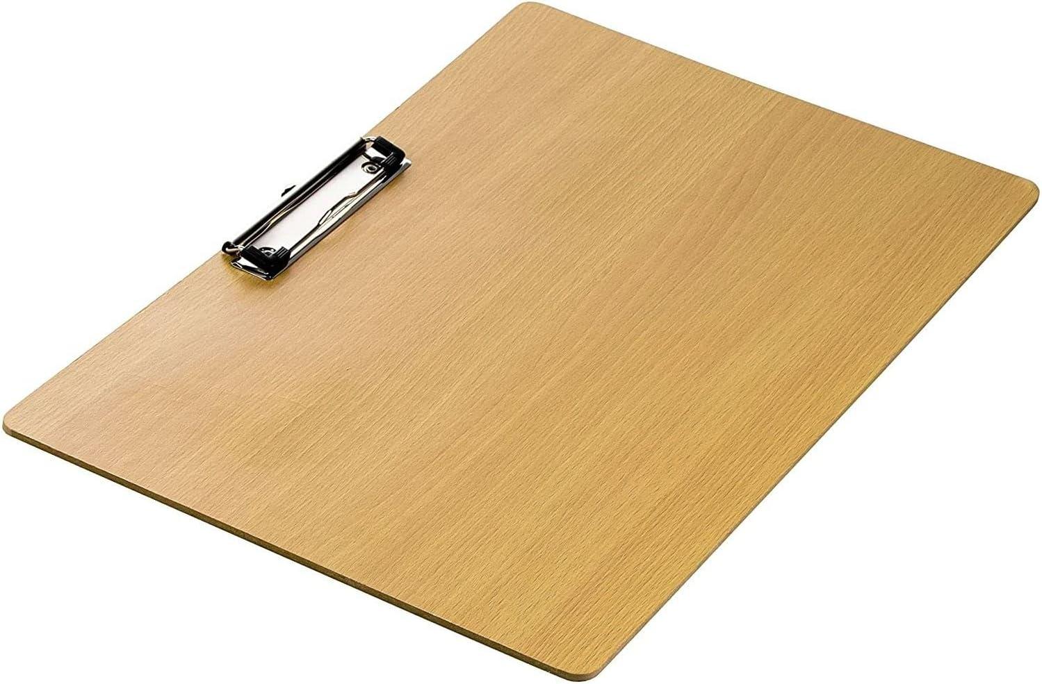 Juvale Extra Large Wooden Clipboard 11x17.3, Wood Horizontal Lap Board with Clip for Drawing Sketch, 3mm Thick