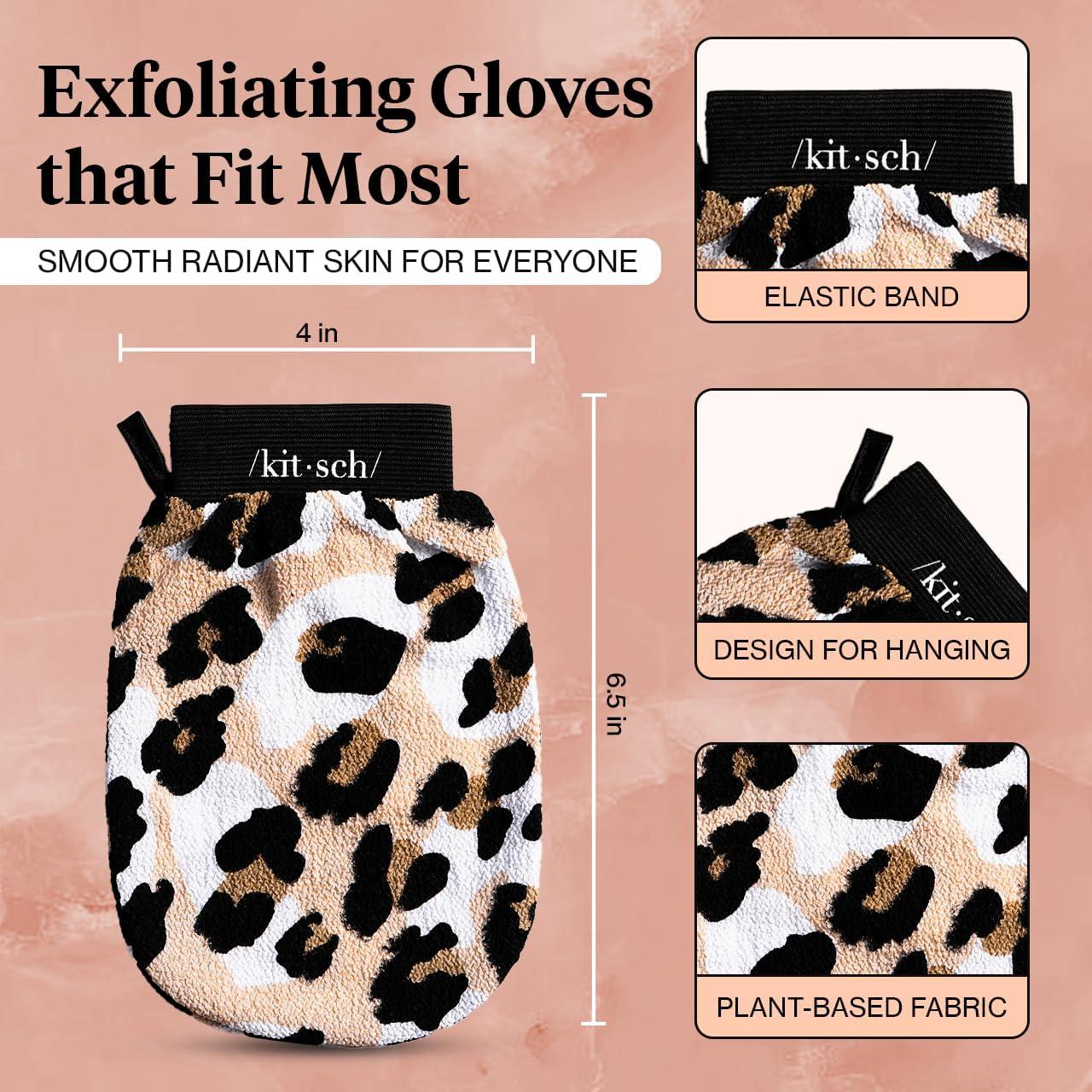 Kitsch Eco-Friendly Exfoliating Glove - Leopard