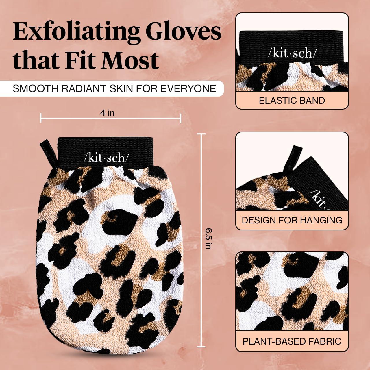 Kitsch Eco-Friendly Exfoliating Glove - Leopard