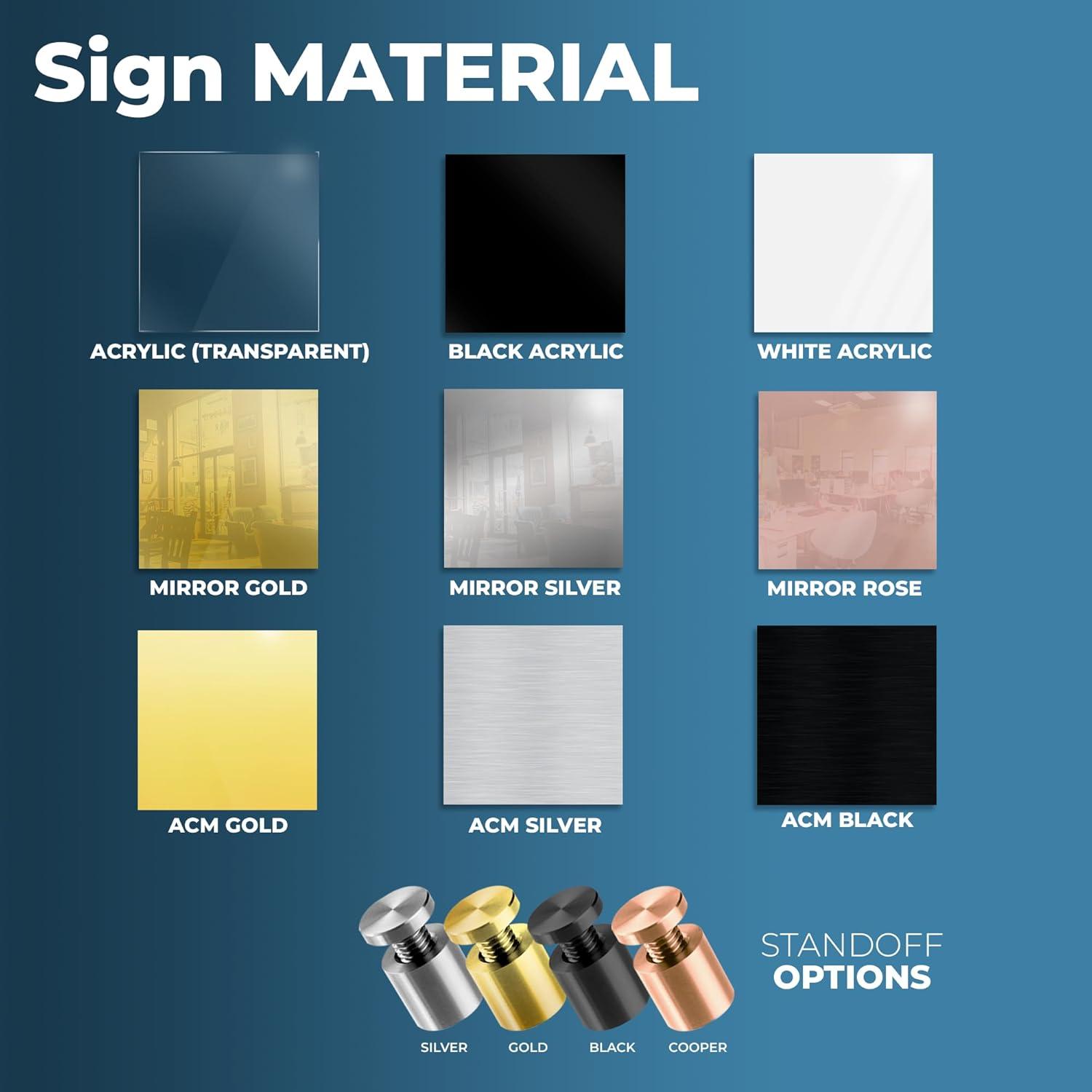 Personalized Floating Acrylic Business Sign