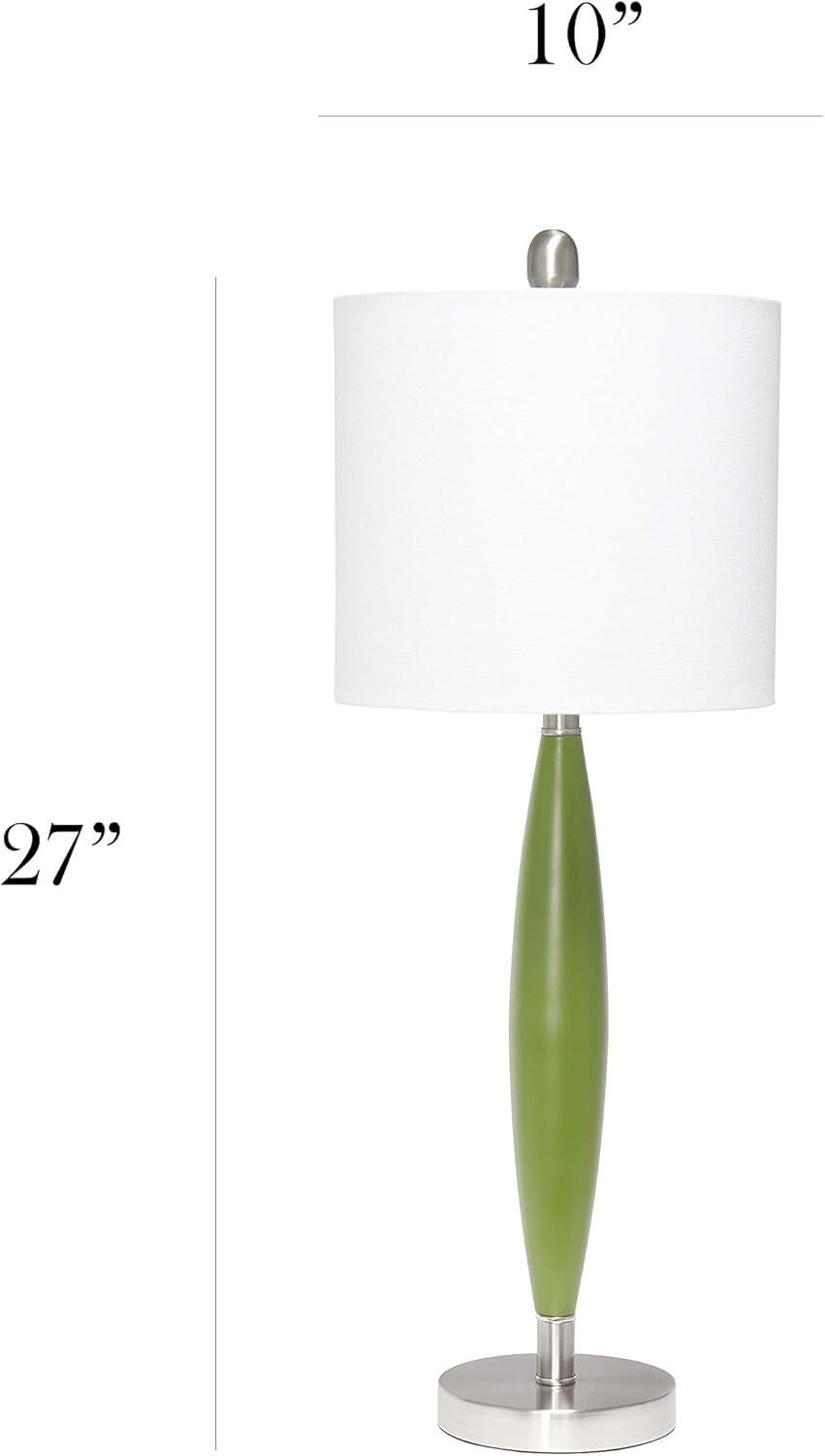 Green and White Adjustable Metal Stick Table Lamp