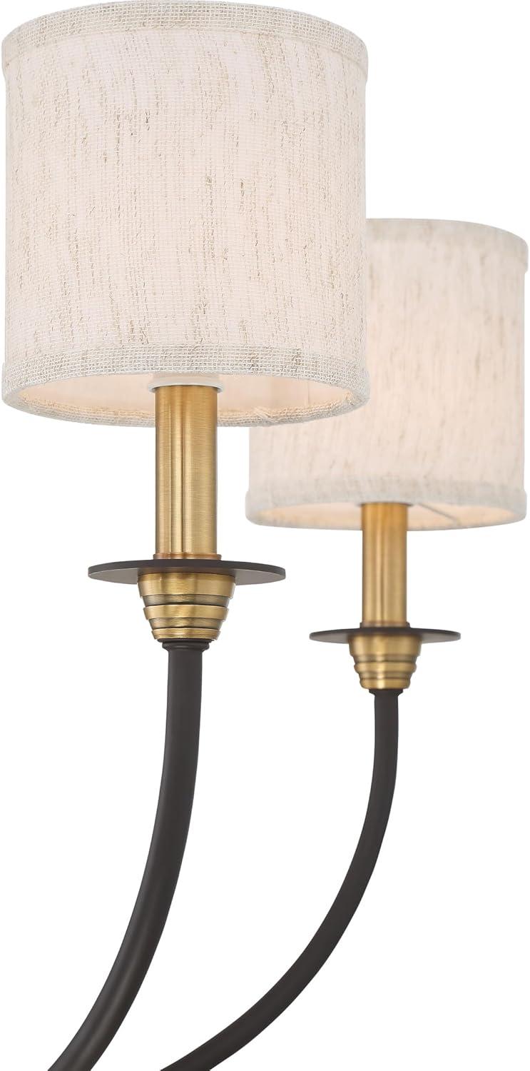 Audley 26'' Bronze and Gold 5-Light Linen Chandelier