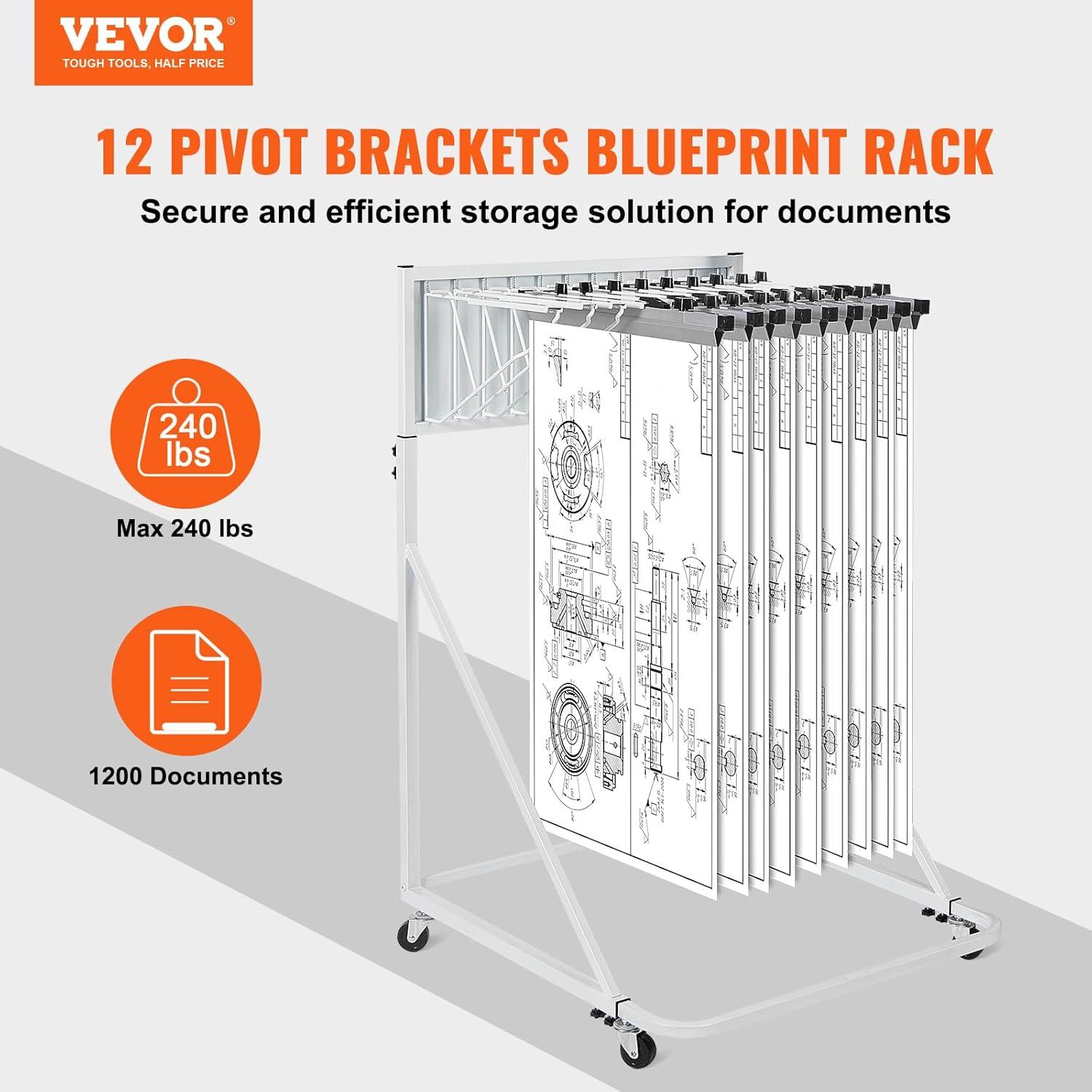 VEVOR Metal Shelves Hanging File Frames