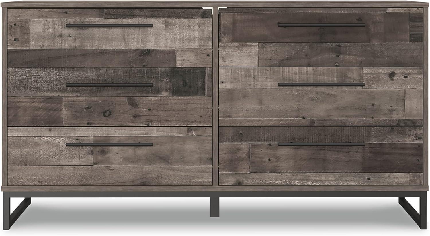 Signature Design by Ashley Casual Neilsville 6 Drawer Dresser, Multi Gray