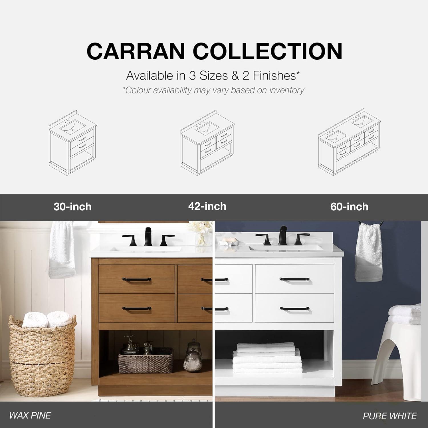 Carran 60" Double Bathroom Vanity Set