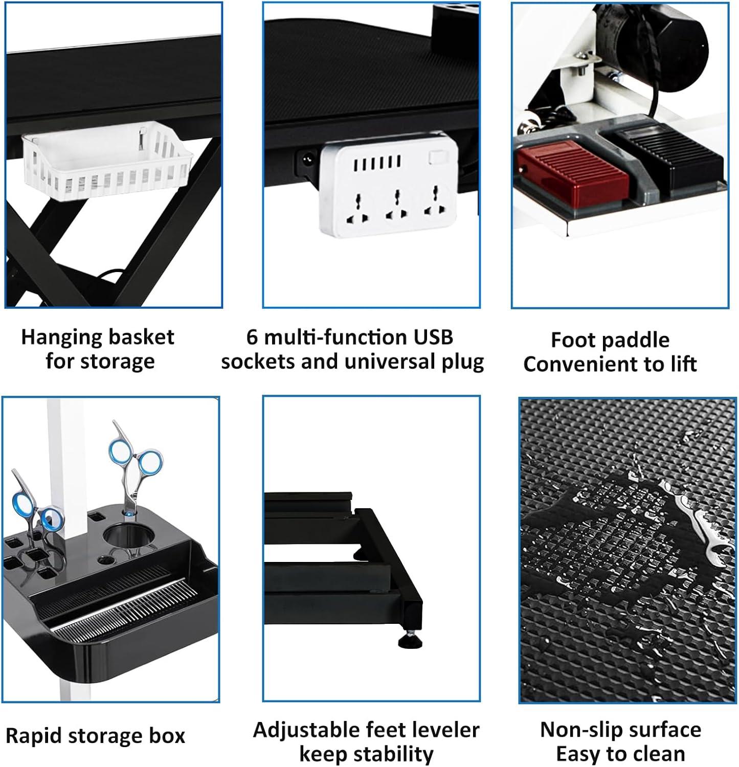 babevy 50'' Electric Dog Grooming Table, Heavy Duty, Height Adjustable Pet Grooming Table | Wayfair