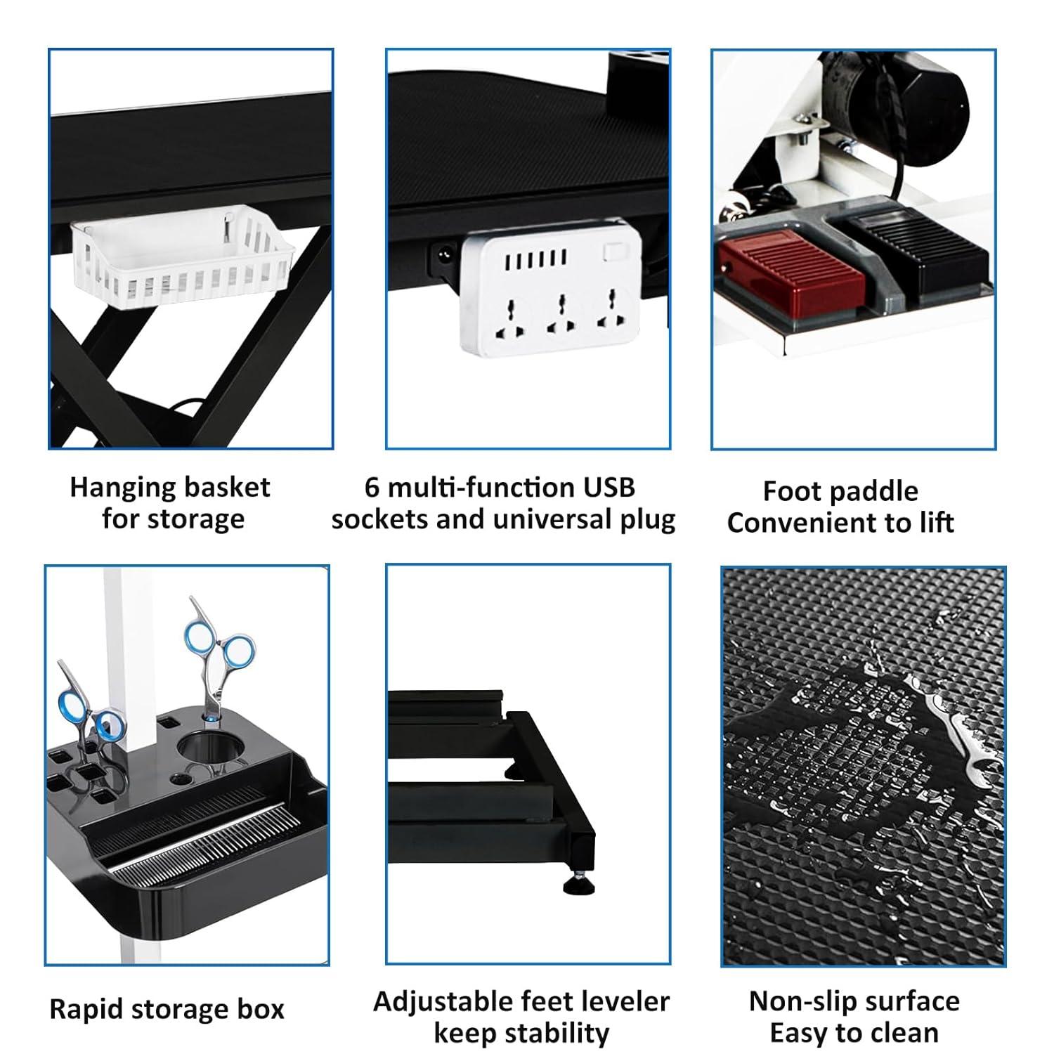 babevy 50'' Electric Dog Grooming Table, Heavy Duty, Height Adjustable Pet Grooming Table | Wayfair