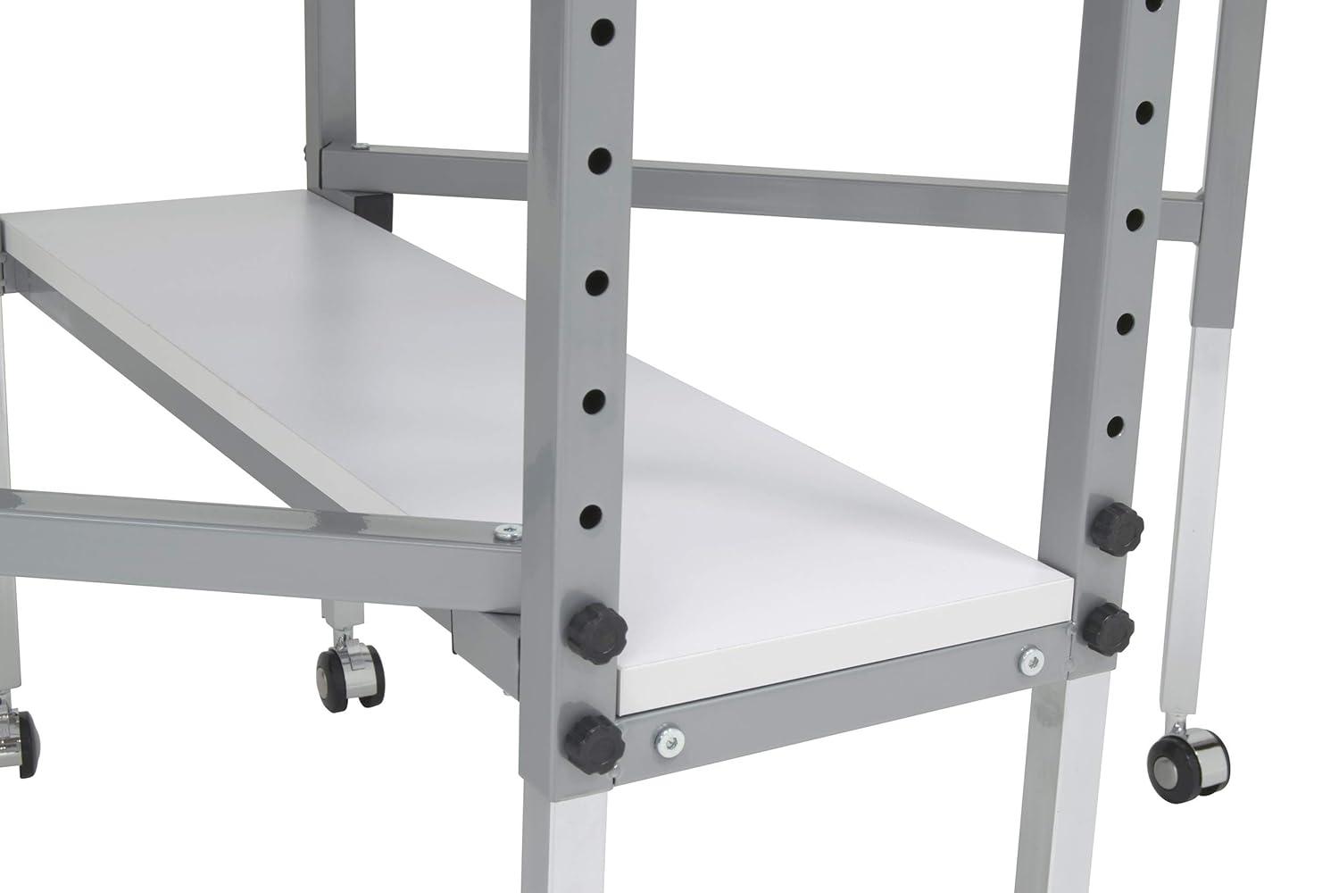 58.5'' x 36.75'' Foldable Sewing Table with Wheels