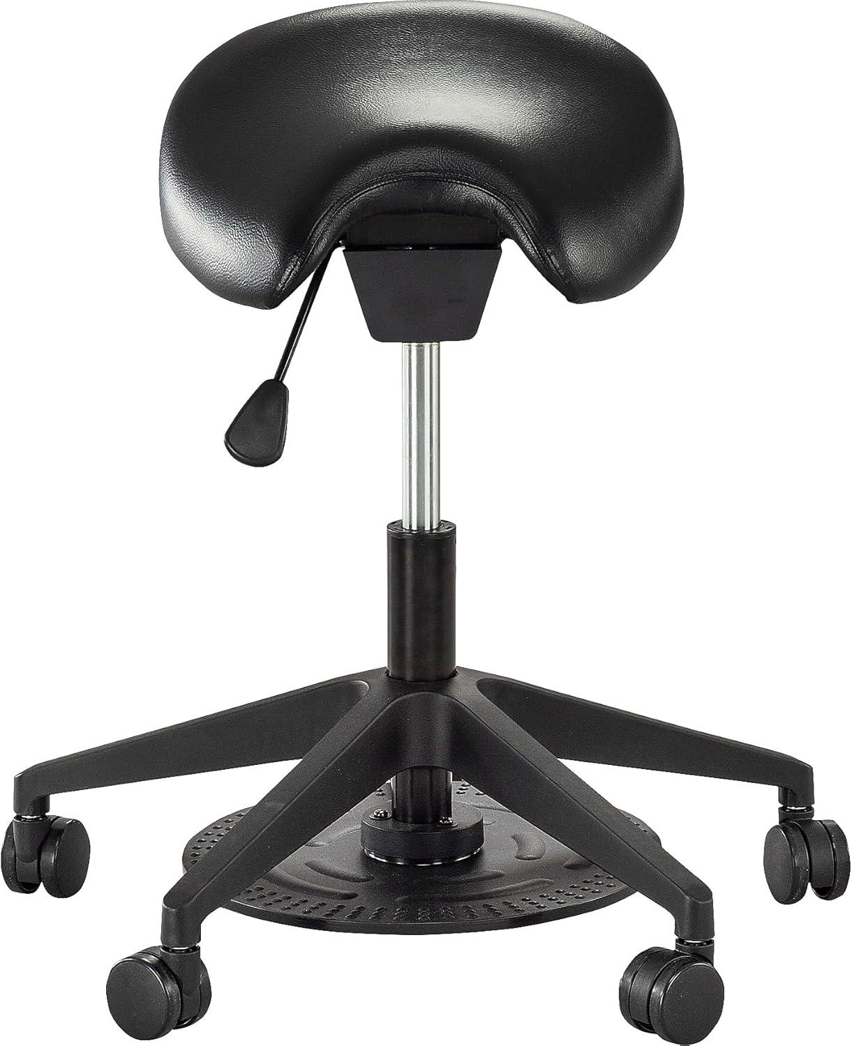 Safco Products Saddle Seat Lab Stool 3438BL Black Vinyl