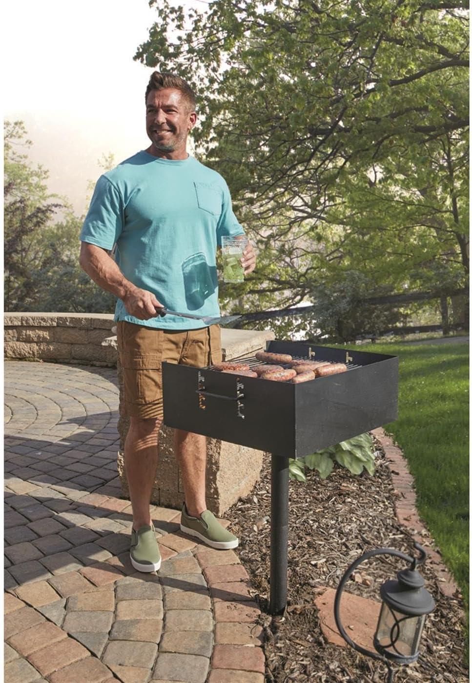 Guide Gear Large Heavy-Duty Park-Style Charcoal Grill