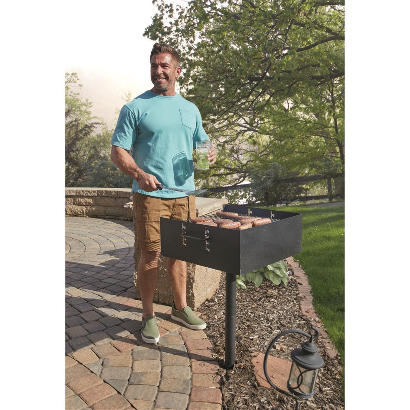 Guide Gear Large Heavy-Duty Park-Style Charcoal Grill