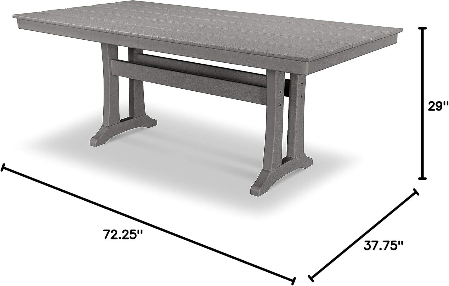 Farmhouse Trestle 37.75" x 72.25" Dining Table