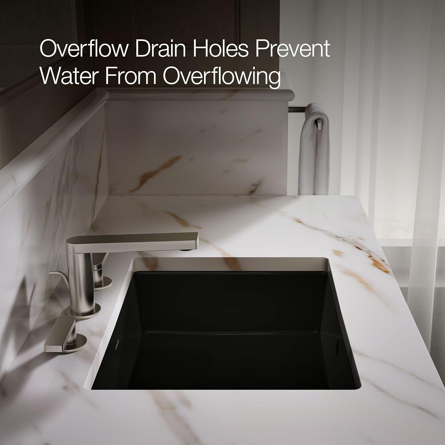 Verticyl Rectangular Undermount Bathroom Sink with Overflow