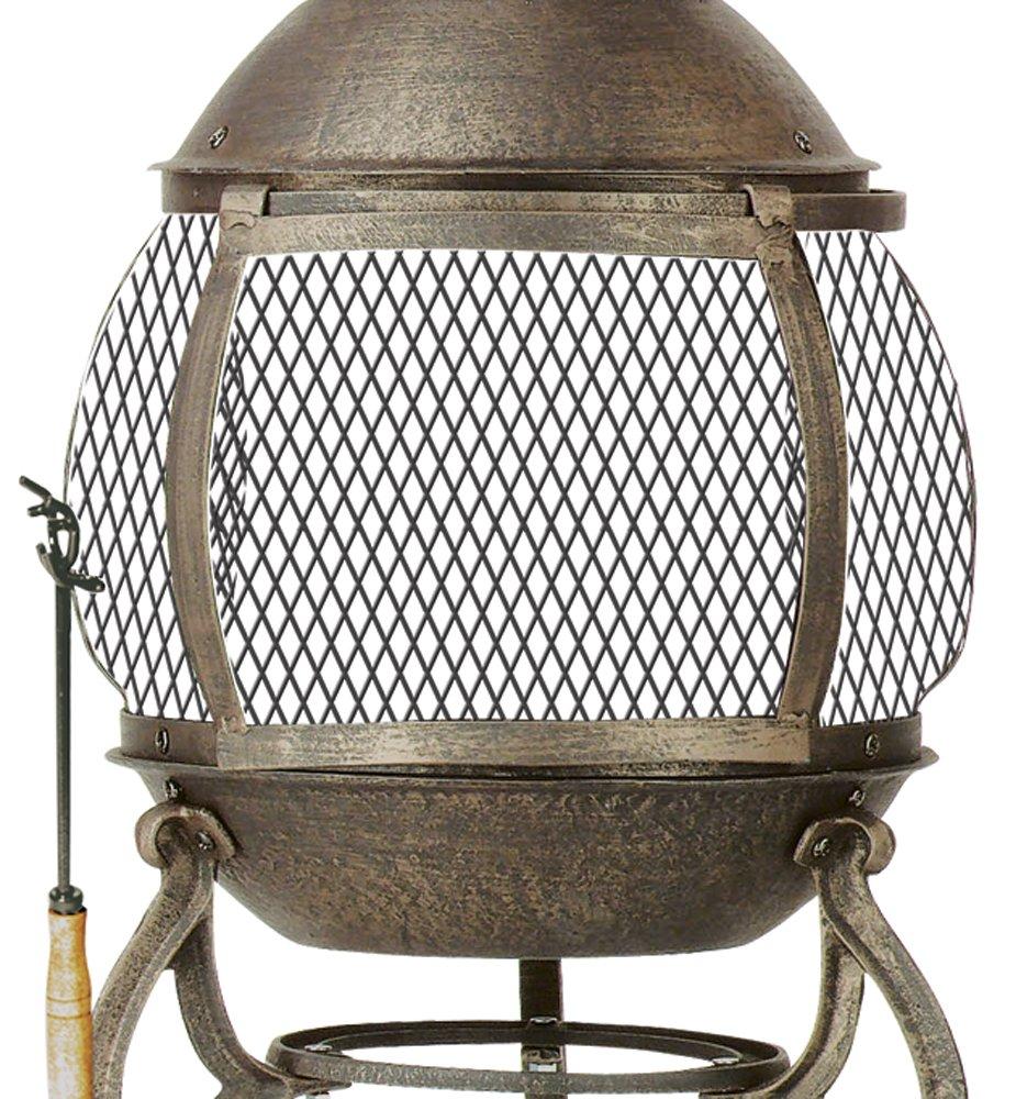 Deckmate Corona 3 Ft. High Outdoor Steel Fireplace w/Chimenea Construction