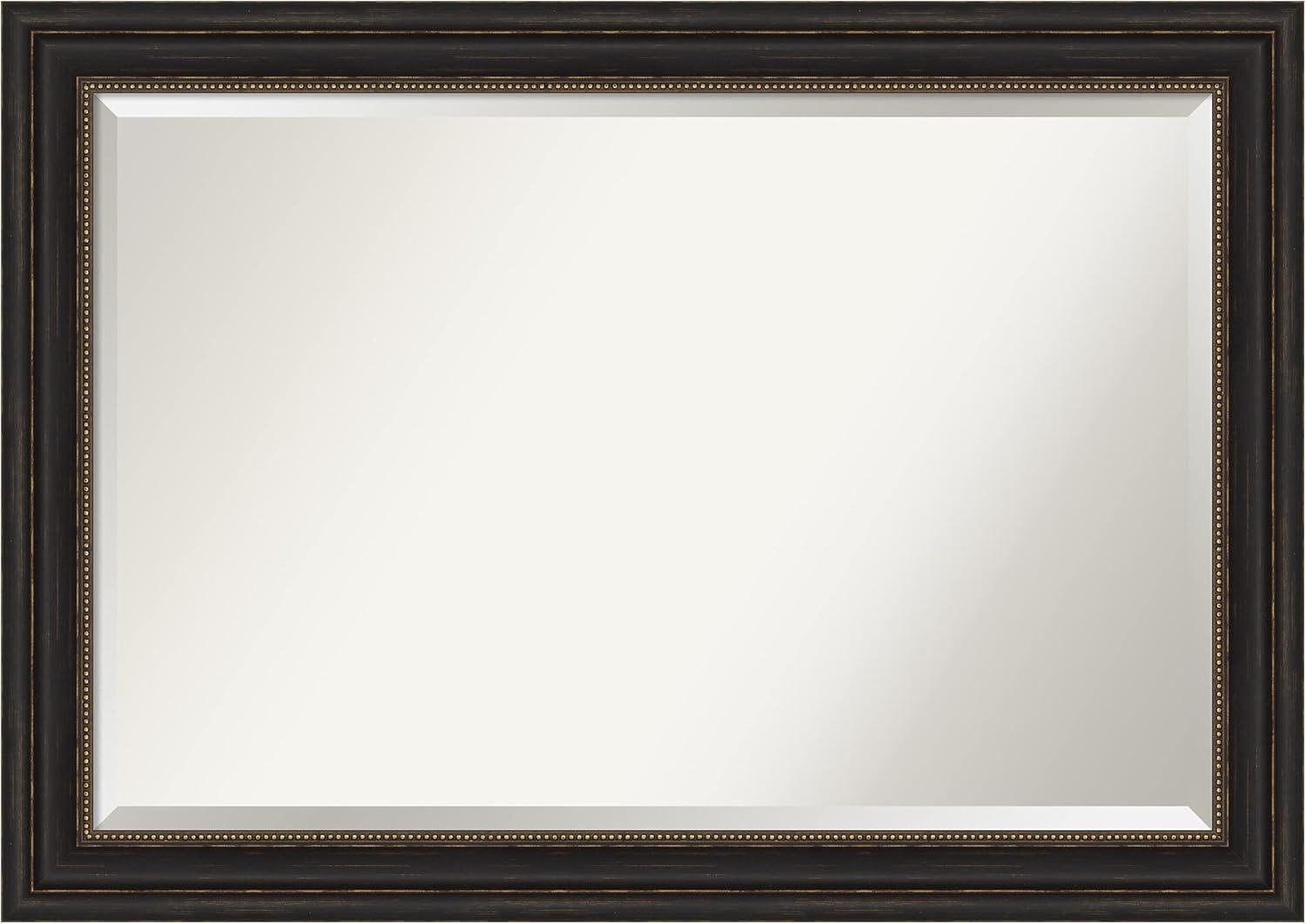 Amanti Art Accent 41.0-Inches x 29.0-Inches Framed Rectangle Bathroom Vanity Mirror ( Burnished Bronze )