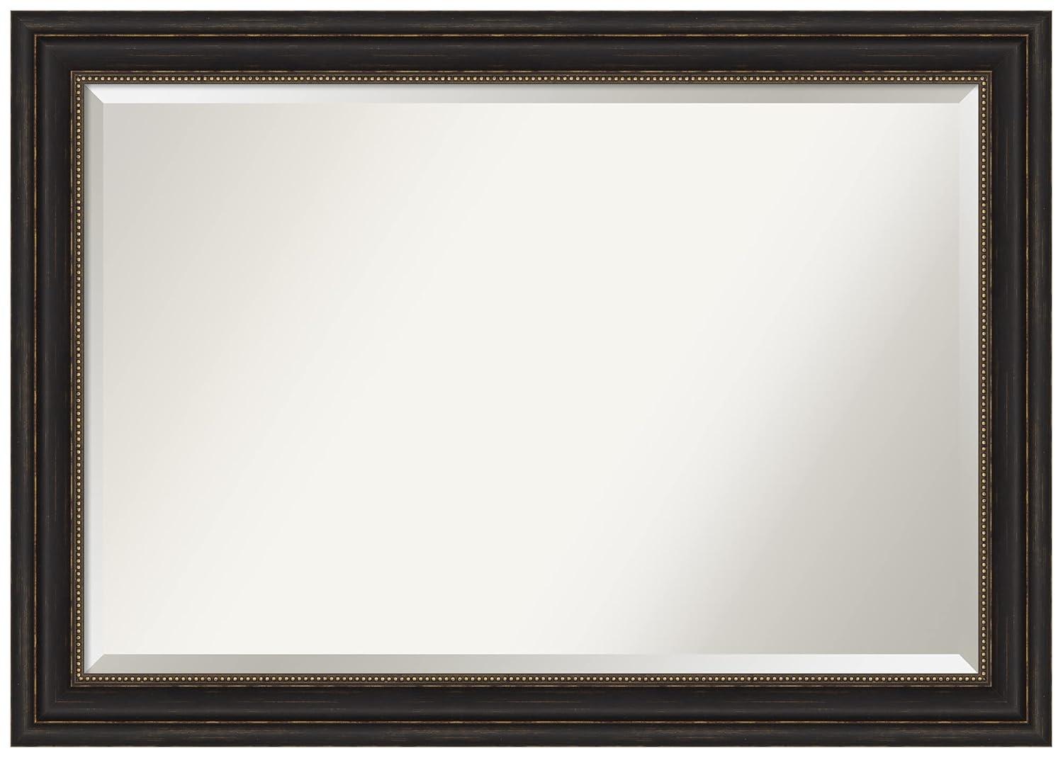 Amanti Art Accent 41.0-Inches x 29.0-Inches Framed Rectangle Bathroom Vanity Mirror ( Burnished Bronze )