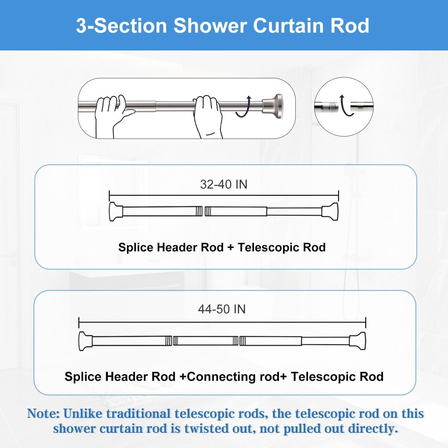Tromay Heavy Duty Tension Shower Rod