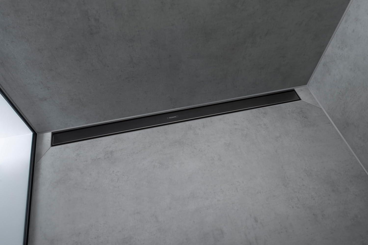 Matte Black Stainless Steel Linear Tileable Shower Drain