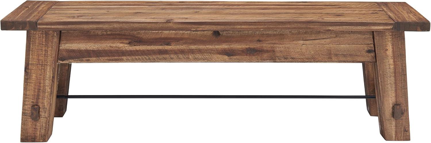 Durango Wood Entryway/Dining Bench Dark Brown - Alaterre Furniture: Industrial Accent, 60" Long