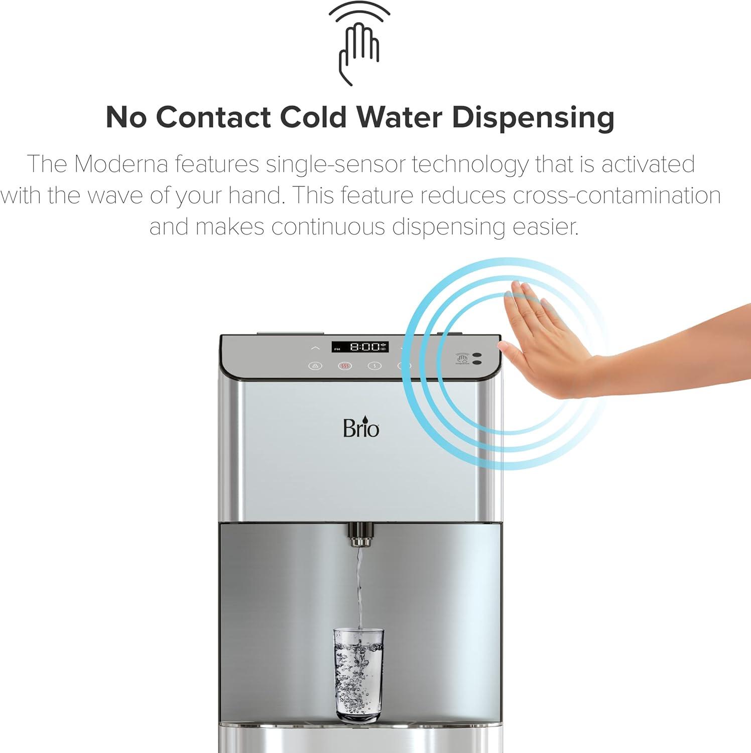 Brio 3-Stage Filtration Water Countertop Dispenser Tri-Temp Digital, Connects to your water line, Height 19.3"
