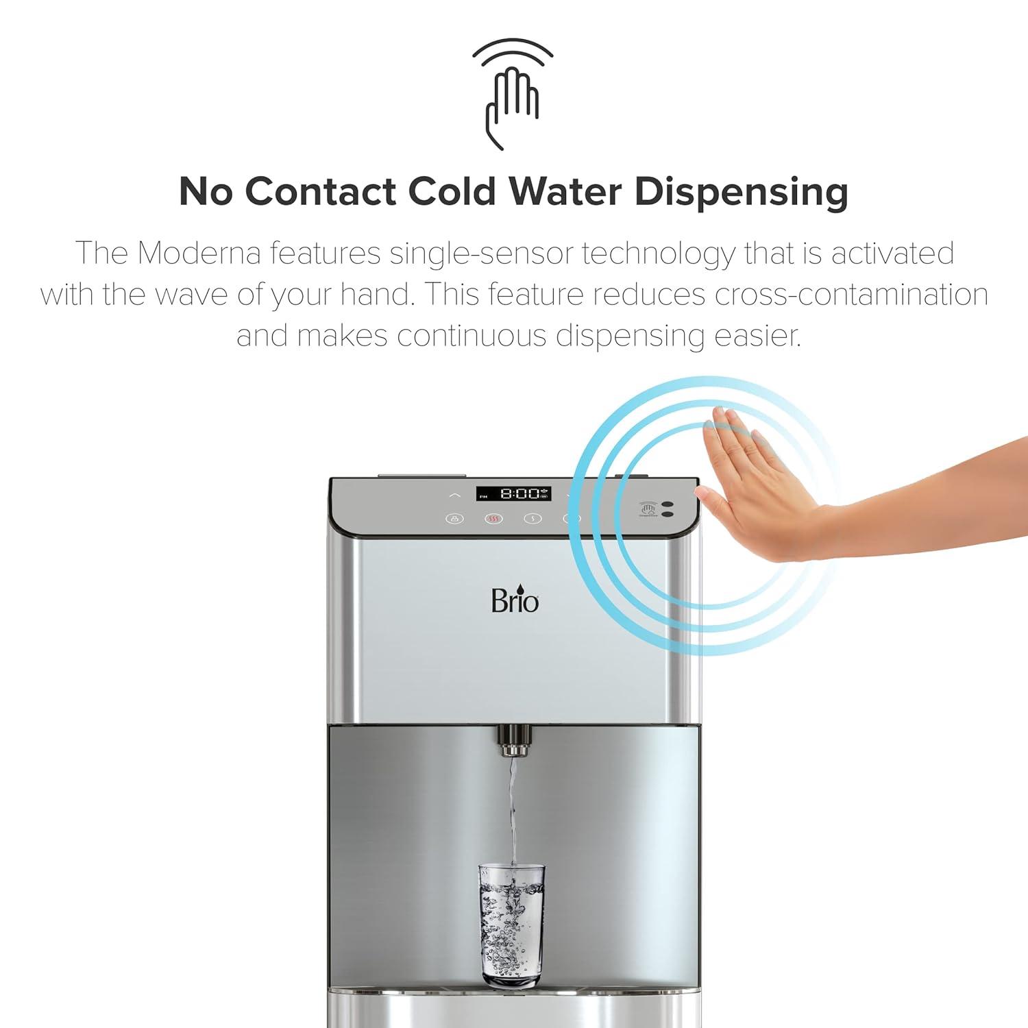 Brio 3-Stage Filtration Water Countertop Dispenser Tri-Temp Digital, Connects to your water line, Height 19.3"