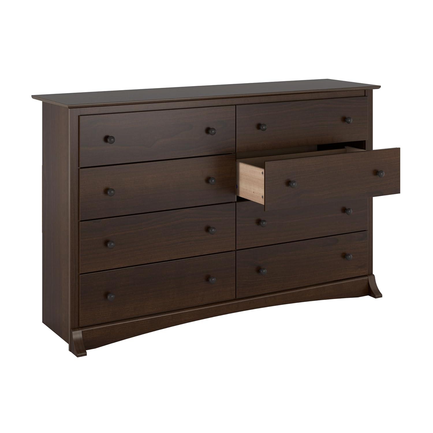 Sonoma 8 Drawer Dresser Espresso - Prepac: Laminated MDF, Metal Hardware, Includes Anti-Tip Kit