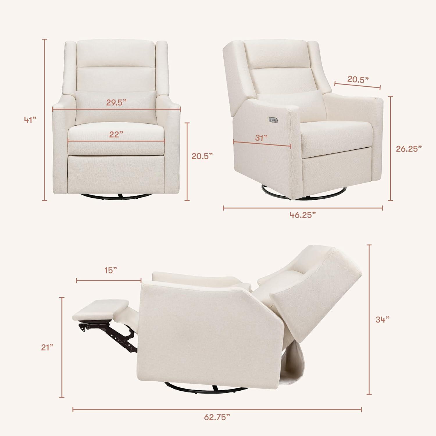 babyletto Kiwi Plus Power Recliner and Swivel Glider with Power Adjustable Headrest and USB Port | AllModern