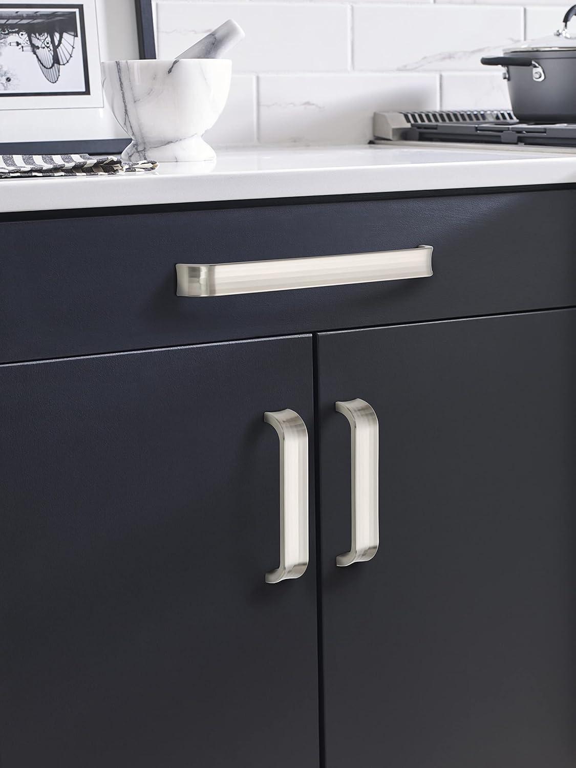 Brushed Nickel 5.4-inch Modern Cabinet Pull with Mounting Hardware