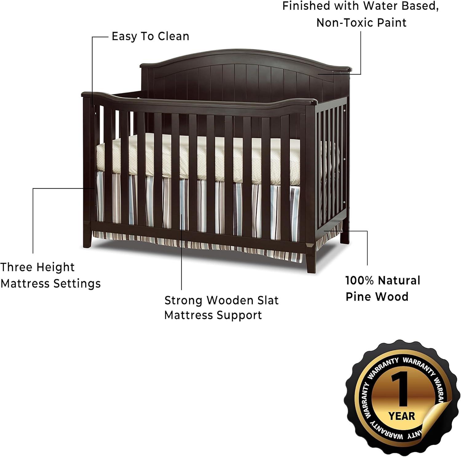 Sorelle Fairview 4-in-1 Crib in Espresso