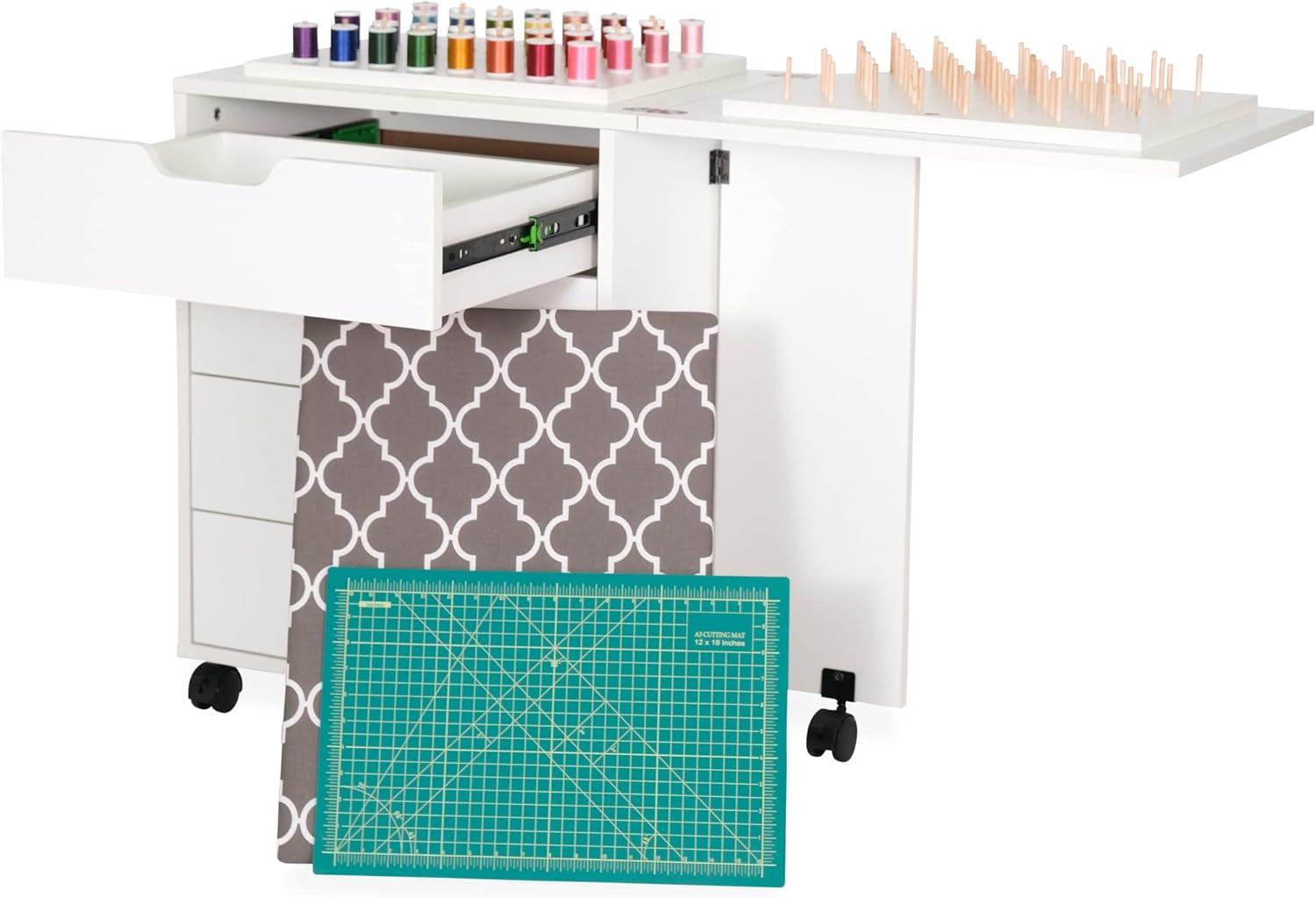 Laverne & Shirley Sewing Cabinet White