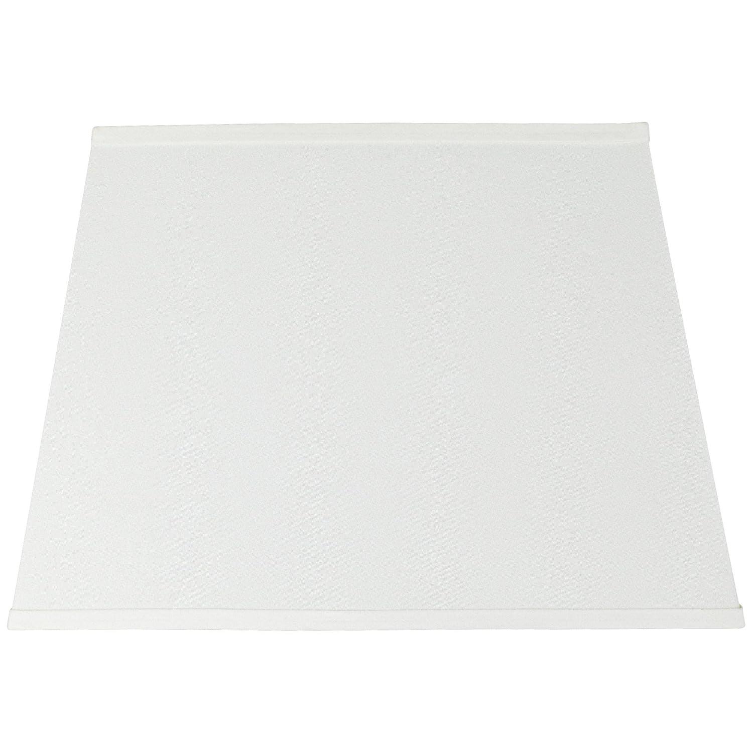 Springcrest Ivory Linen Large Rectangular Lamp Shade 14" Wide x 6" Deep at Top and 18" Wide x 12" Deep at Bottom and 12" Height (Spider) Replacement