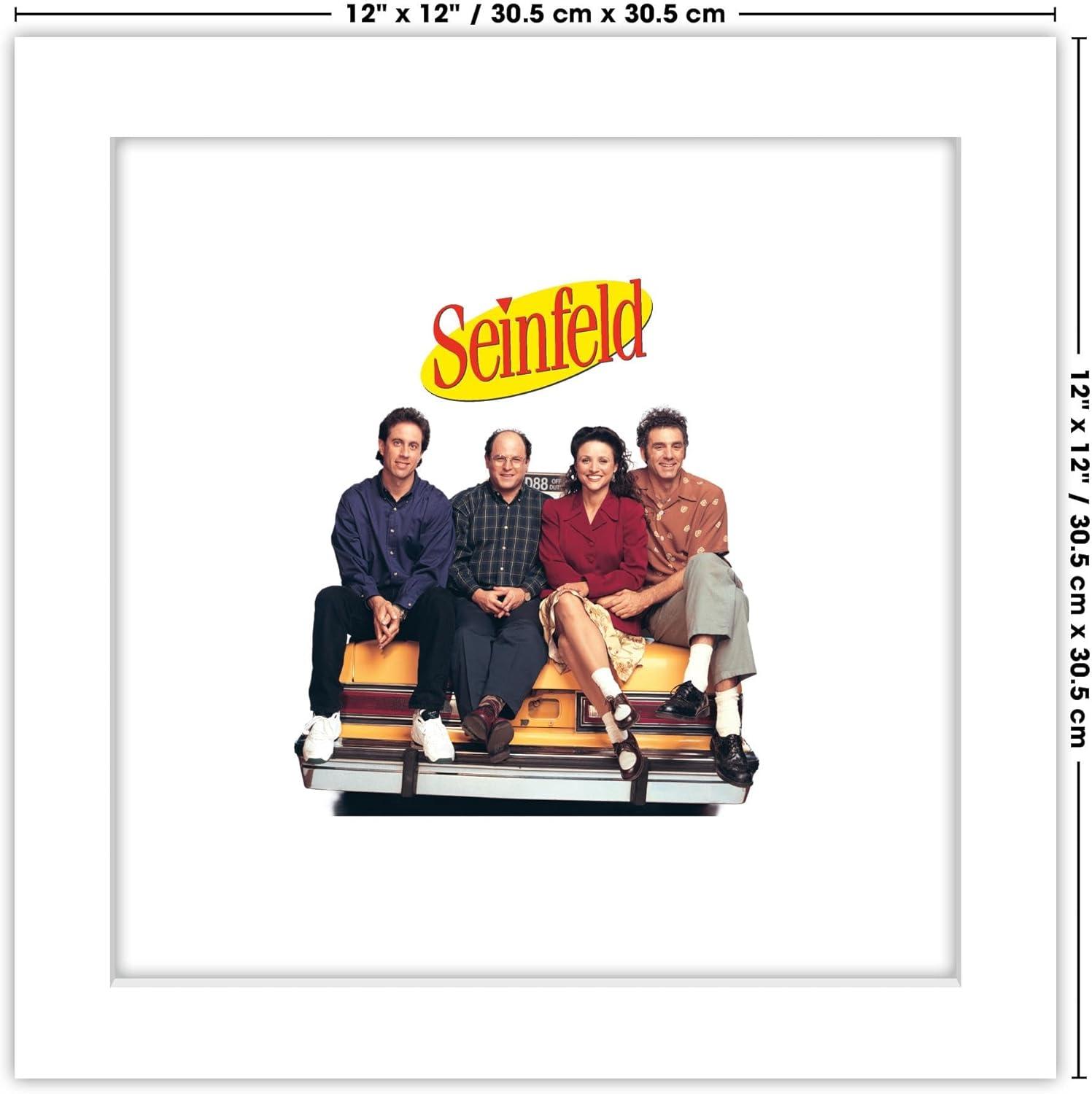 Gallery Pops Seinfeld - NYC Taxi Group Logo Wall Art, White Framed Version, 12" x 12"