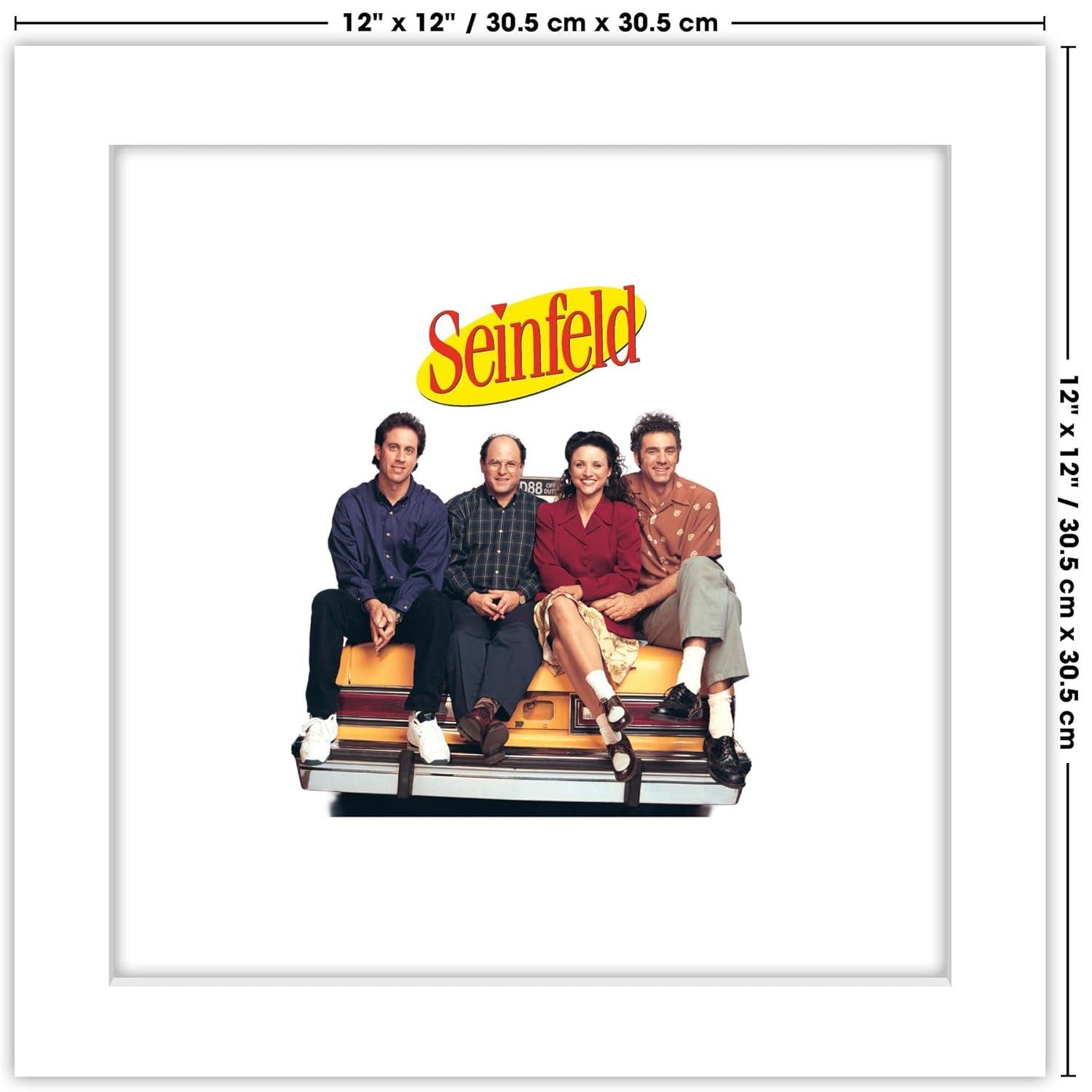 Gallery Pops Seinfeld - NYC Taxi Group Logo Wall Art, White Framed Version, 12" x 12"