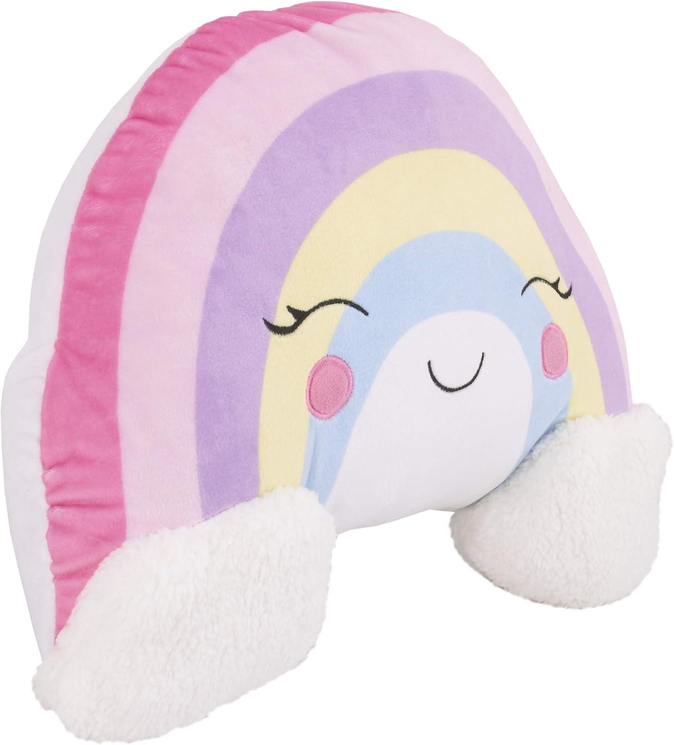 NoJo Little Love by NoJo Rainbow Shaped Plush Sherpa Decorative Pillow with Clouds