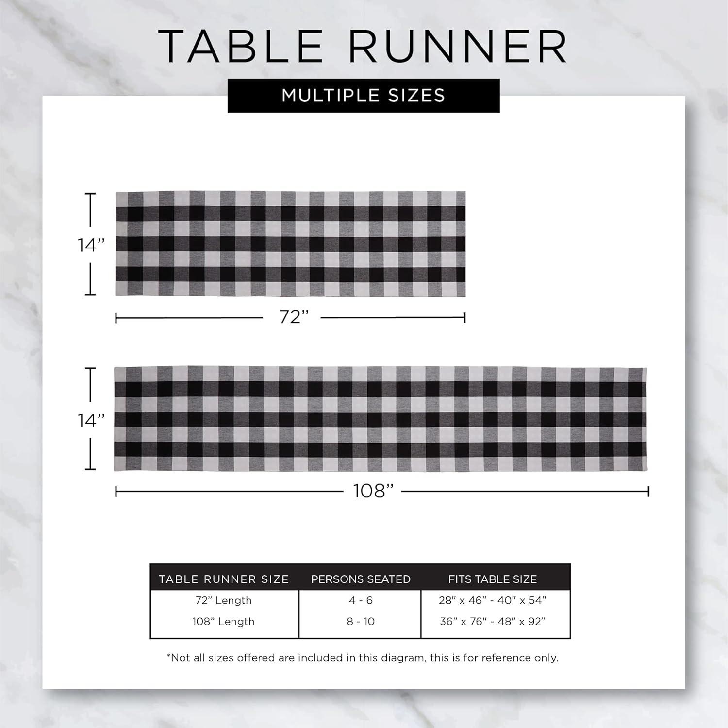 Red and White Cotton Gingham Check Table Runner 14x108