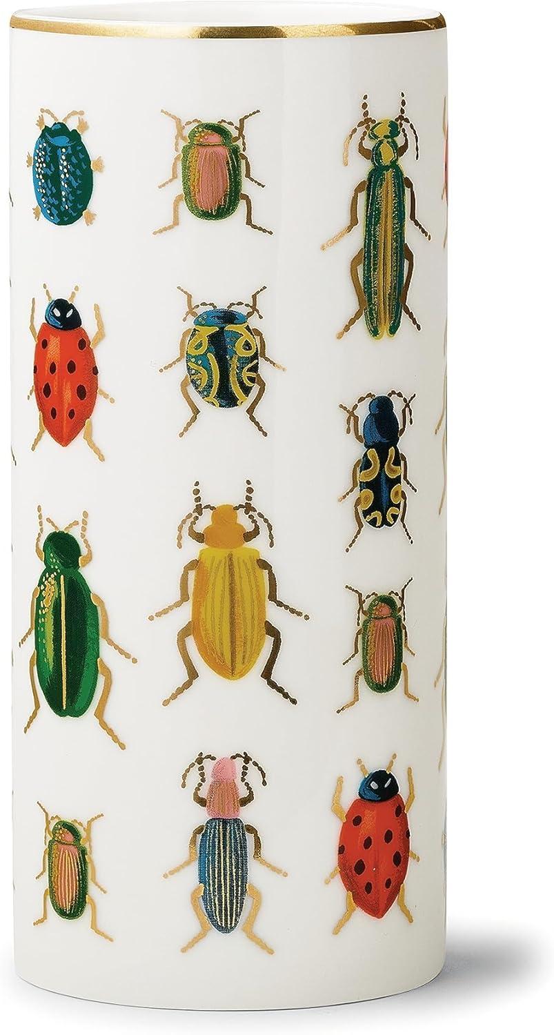 RIFLE PAPER CO. Estee Porcelain Vase for Room and Home Décor, Brighten Up a Living Room, Kitchen Table, or Farmhouse, Large Vase for Tabletop Centerpieces or Bookshelves