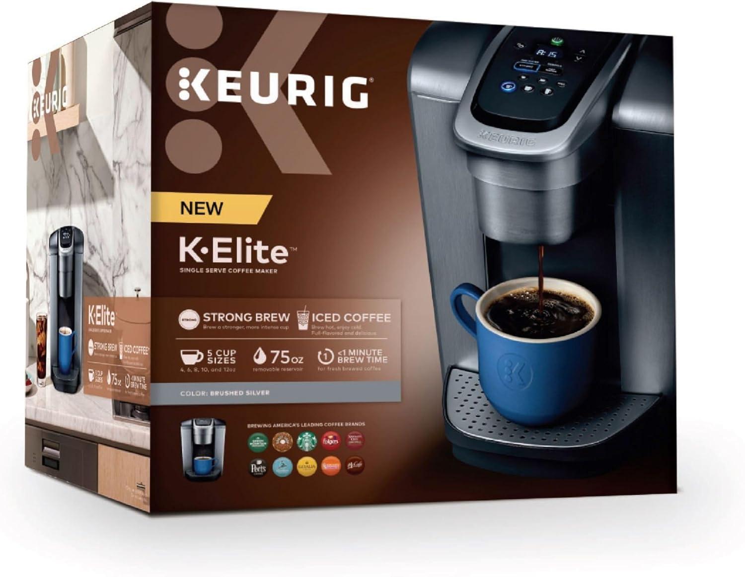 Keurig K-Elite Single-Serve K-Cup Pod Coffee Maker with Iced Coffee Setting and Strength Control