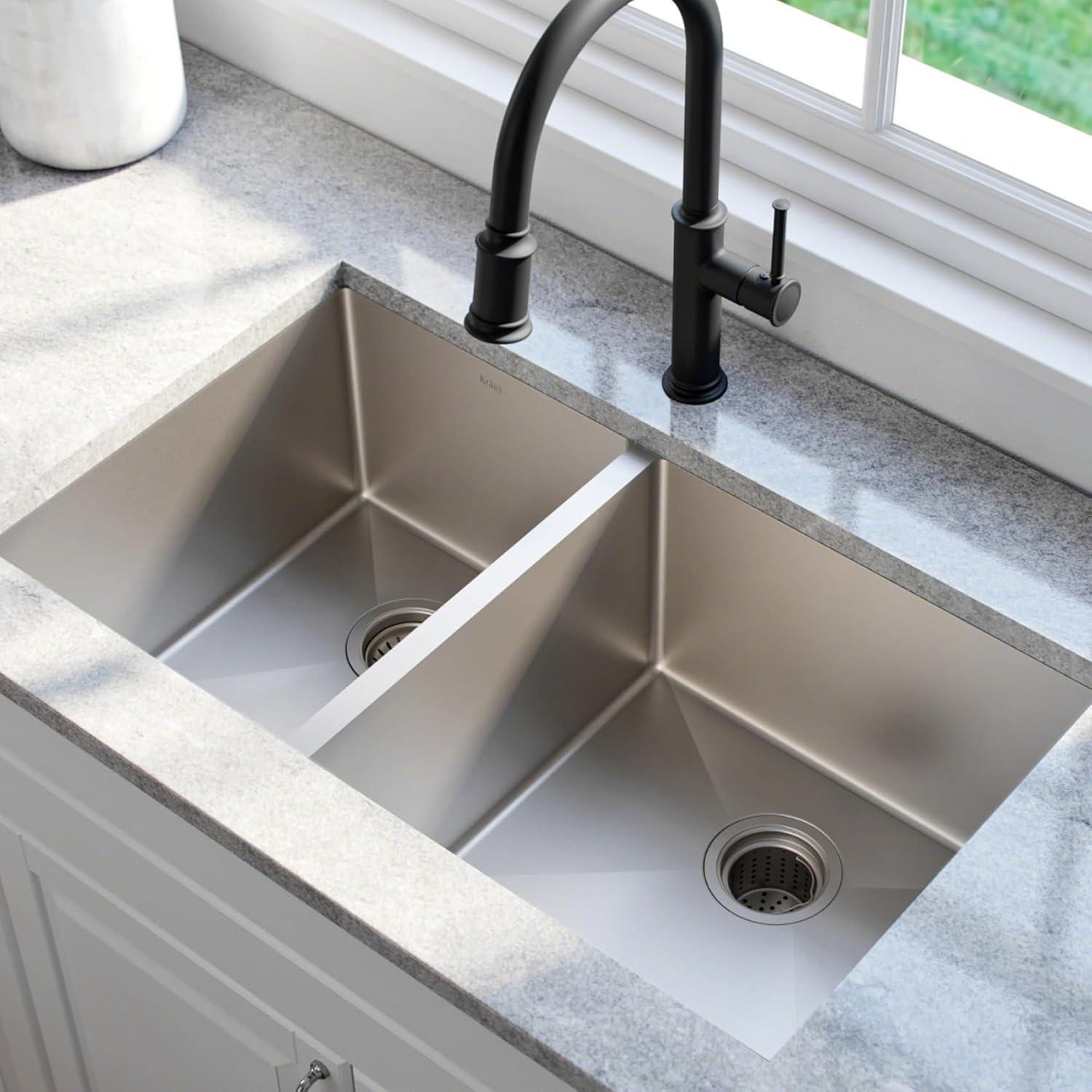 KRAUS Standart Pro Undermount 16 Gauge Stainless Steel Kitchen Sink