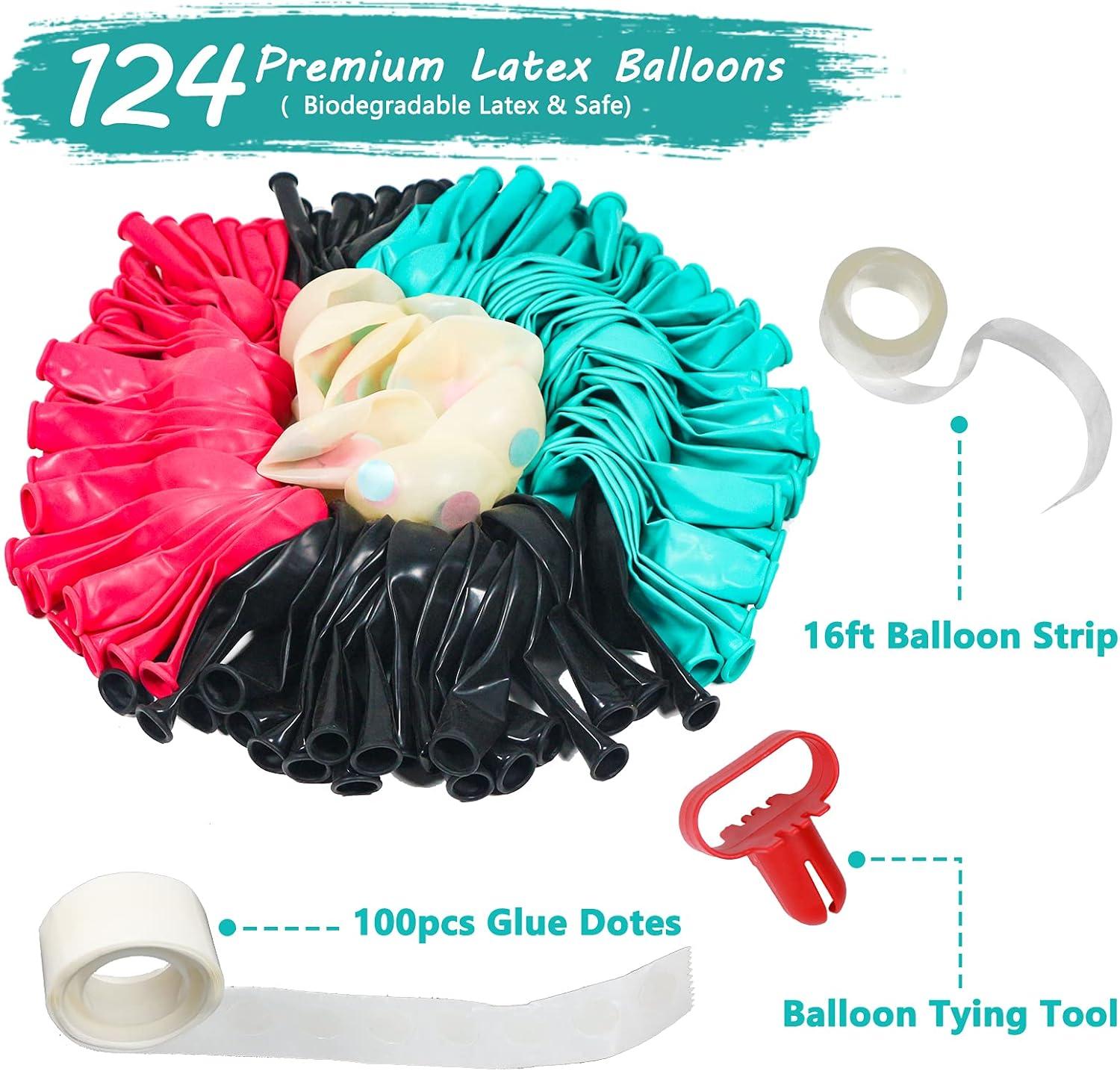 TIC Tok Balloon Arch Kit, JOGAMS 127 Pack TIC Tok Balloons Set with Music Note Balloons, Music Party Decorations for Girls Teens Birthday Party Karaoke Music Theme Decor