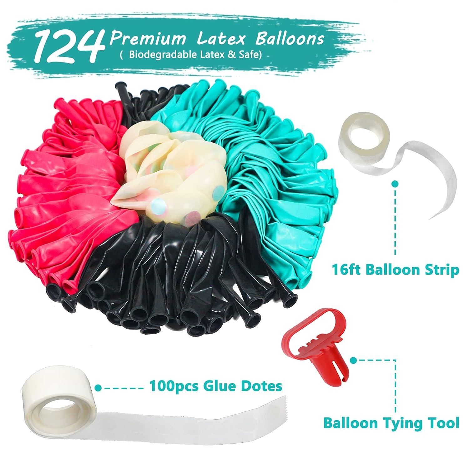 TIC Tok Balloon Arch Kit, JOGAMS 127 Pack TIC Tok Balloons Set with Music Note Balloons, Music Party Decorations for Girls Teens Birthday Party Karaoke Music Theme Decor