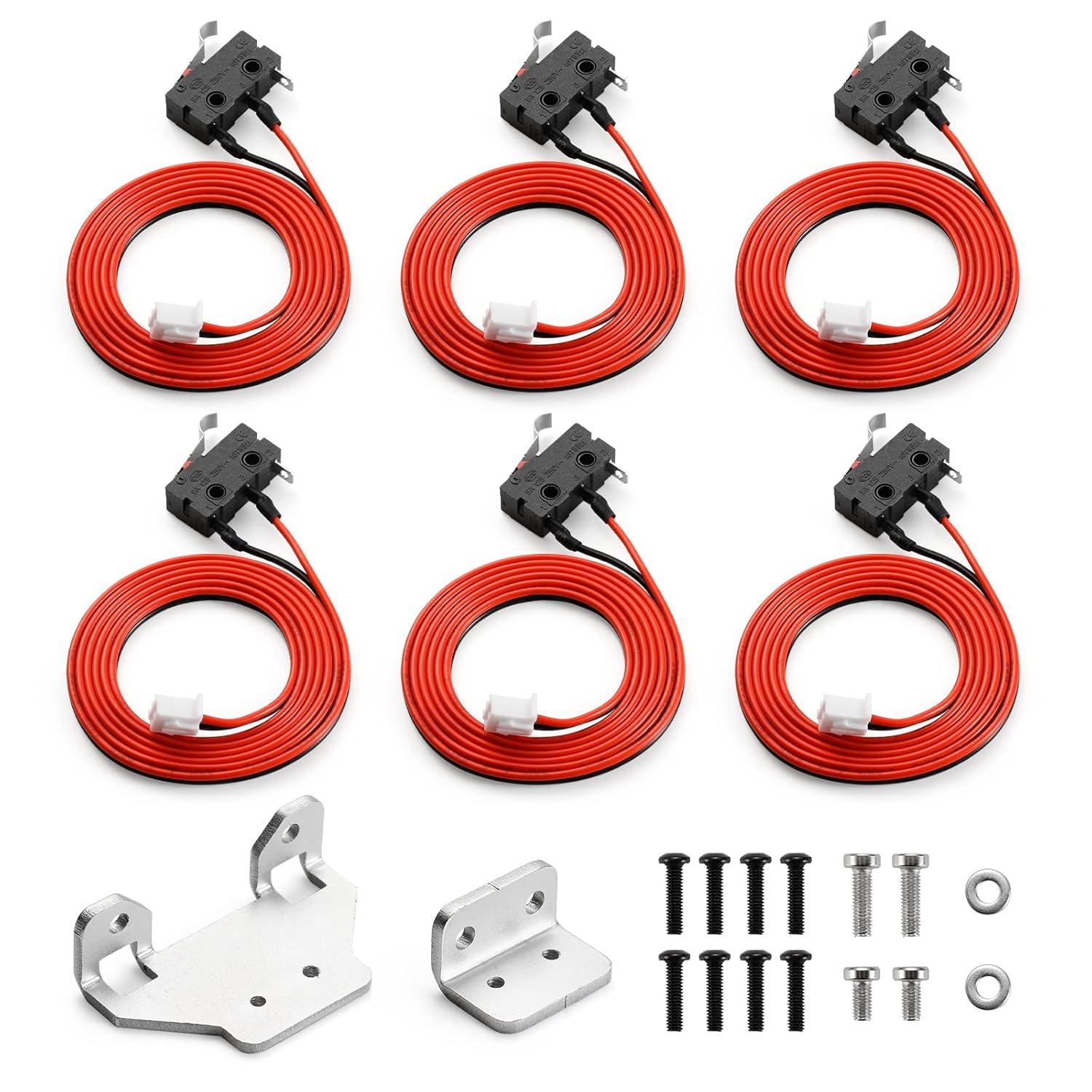 Genmitsu 6-Pack Micro Limit Switches with 1m Red Cables