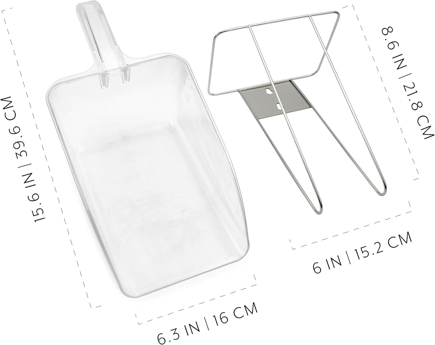 Darware Commercial Ice Scoop w/ Metal Holder; 58-Fluid Ounces Capacity