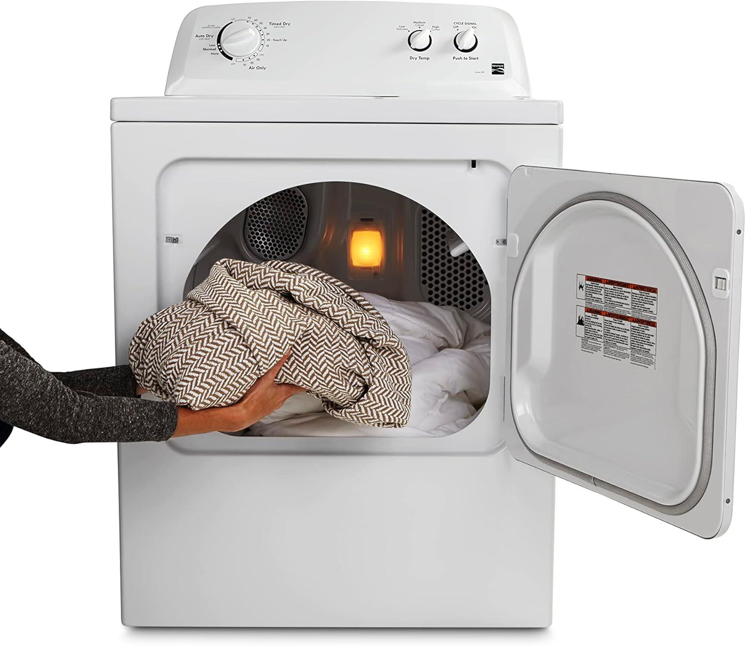 7.0 cu. ft. Electric Dryer w/ Wrinkle Guard - White