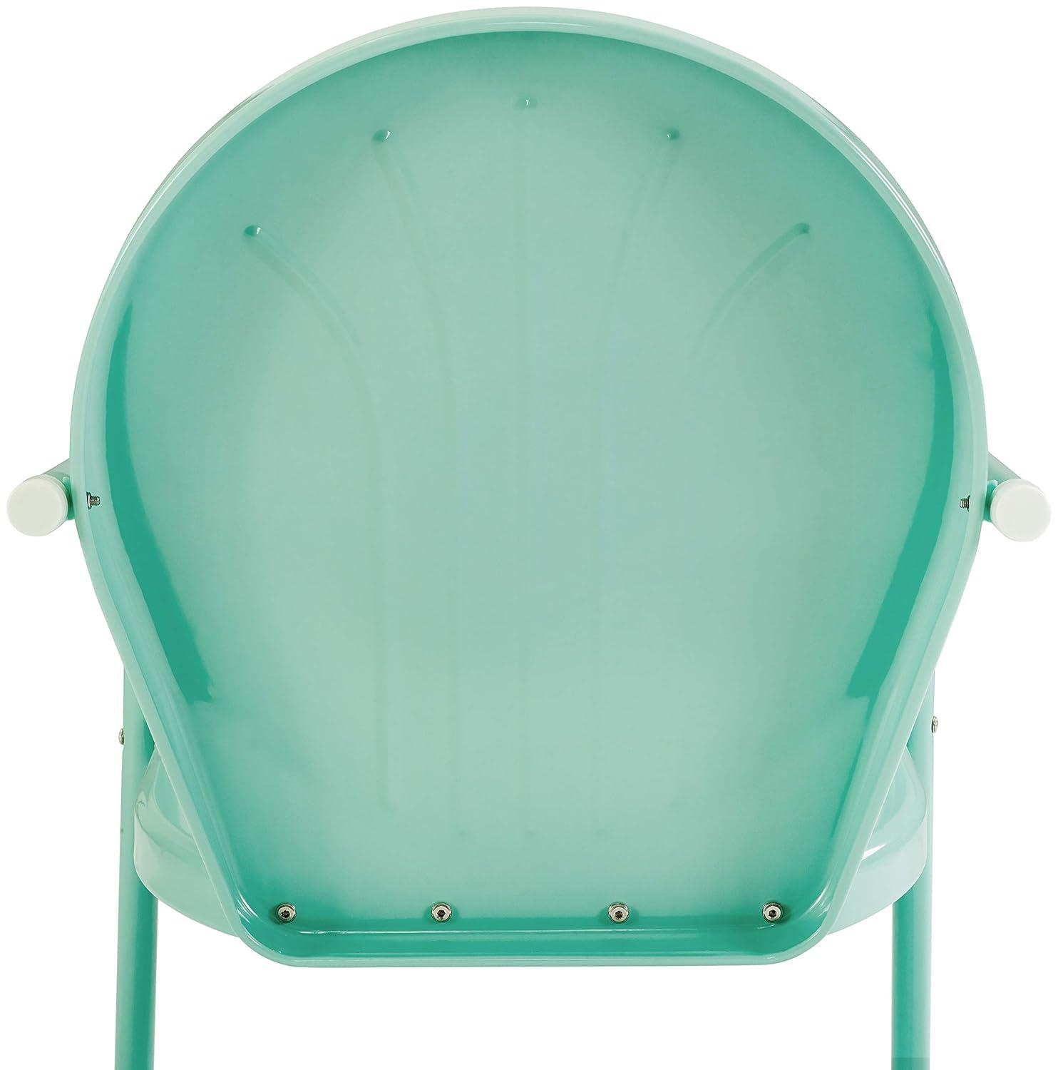 Crosley Furniture Griffith Metal Outdoor Patio Chair in Aqua
