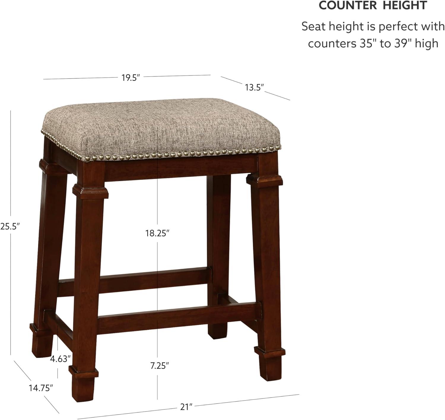 Kennedy Backless Counter Height Barstool Wood - Linon